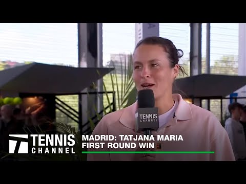 Tatjana Maria Records A Win Over Stearns And Talks About Her Daughter's Tennis | Madrid First Round