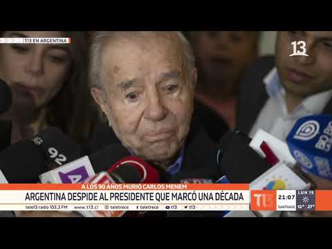 A los 90 años murió Carlos Menem: Argentina despide al presidente que marcó una década