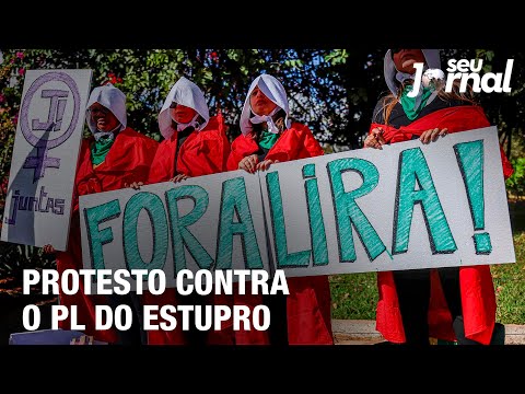 Protesto contra o PL do estupro