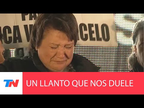 El llanto de la mamá de Cecilia en la marcha en Buenos Aires para pedir justicia por su hija
