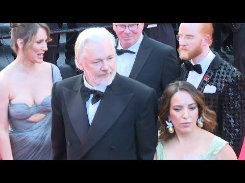 Wikileaks founder Assange appears on red carpet in Cannes | AFP
