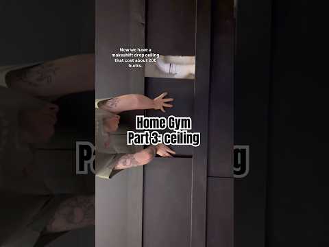 Home gym pt3: budget friendly drop ceiling #dropceiling #homegymideas #ceilingdesign #basementgym