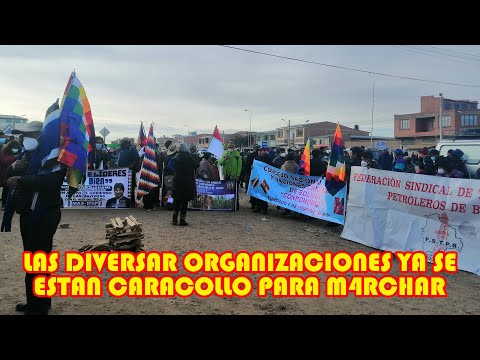 ORGANIZACIONES SOCIALES SE CONCENTRAN EN CARACOLLO PARA LA M4RCHA POR LA PATRIA..