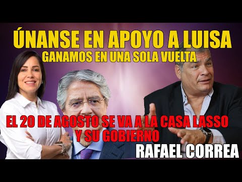 Rafael Correa llama a la unidad con lógica, en torno a la candidatura de Luisa González