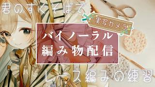 🧶【手元カメラ│縦型】癒しのバイノーラル編み物雑談☁　のんびりと今日あったことを語り合おうよ🌿　【 #月野木ちろる / ななしいんく】#sh