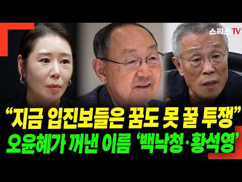 “지금 입진보들은 꿈도 못 꿀 투쟁” 오윤혜가 꺼낸 이름 ‘백낙청·황석영’