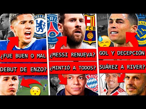 Así fue el DEBUT de ENZO en CHELSEA+ MESSI sorprendió en PSG+ MBAPPE mintió LESIÓN+ GOL de CRISTIANO