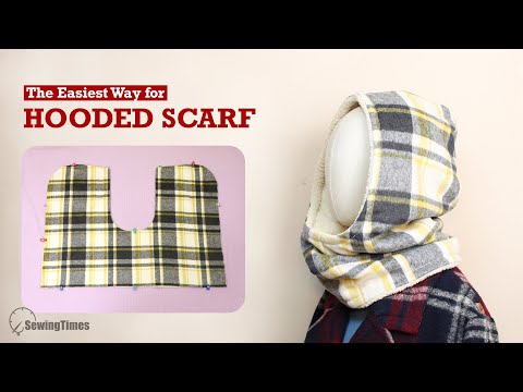 The Easiest Way for Hooded Scarf 🎈Sewing Idea for get ready for winter!