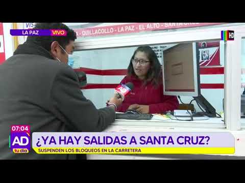 Habilitan las salidas de La Paz a Santa Cruz