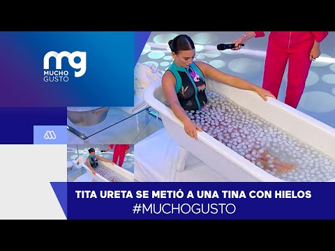 #muchogusto / Tita Ureta se metió a una tina con hielos