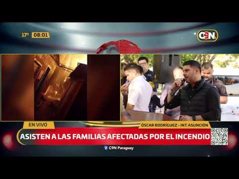 Asisten a familias afectadas por el incendio en la Chacarita