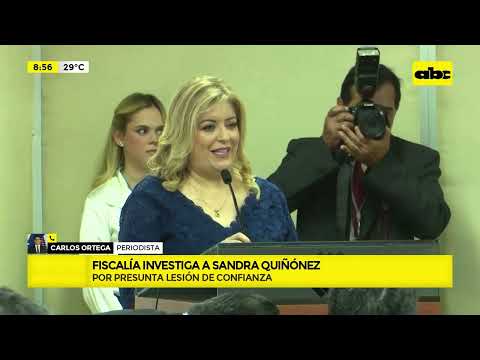 Fiscalía investigará a Sandra Quiñónez