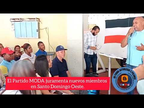 El Partido MODA juramenta nuevos miembros en Santo Domingo Oeste.