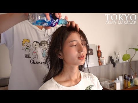 ASMR 頭皮爽快！ハールワッサーで強いヘッドマッサージ