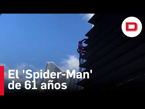 El 'Spider-Man' francés escala a sus 61 años un rascacielos de 217 metros sin arnés ni cuerdas