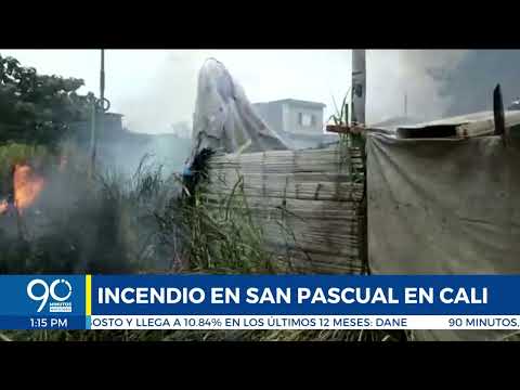 Incendio en el sector de San Pascual, centro de Cali