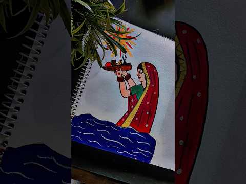 chath puja ❤️ painting #shorts #short #shortsfeed #ytshorts #chath #chathpuja #tutorial