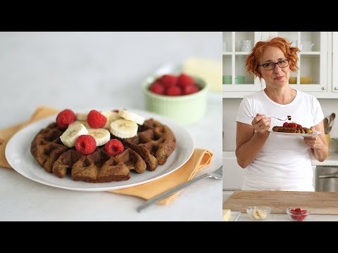 Peanut Butter Banana Waffles- Everyday Food with Sarah Carey