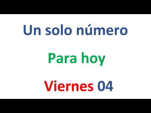 Un solo número para hoy Viernes 04 de Octubre, El campeón de los números