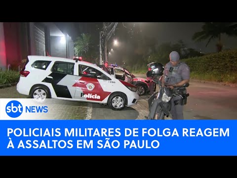PMs de folga reagem à assalto em São Paulo | #SBTNewsnaTV (14/03/24)
