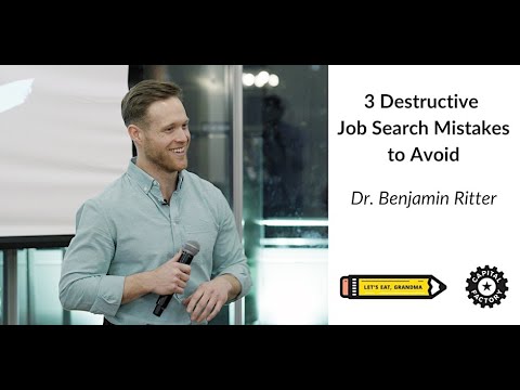 Mid-Career Professionals and Job Seekers Meetup: 3 Destructive Job
Search Mistakes to Avoid