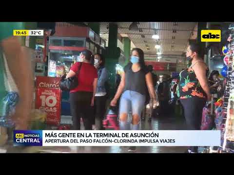 Más gente en la terminal de Asunción para poder viajar