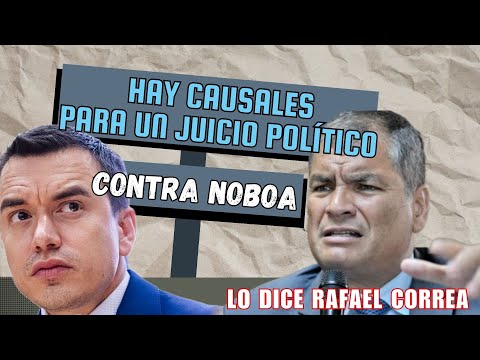 Hay causales para un juicio político contra Noboa, dice Rafael Correa