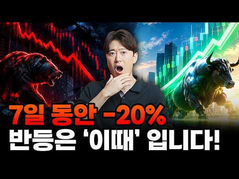 코스피 IMF급 폭락, 7일 동안 -20%... 반등은 '이때' 입니다!