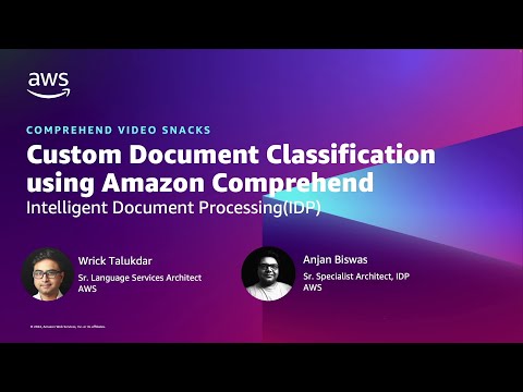 Classify documents with Amazon Comprehend - Part 1 | Amazon Web Services
