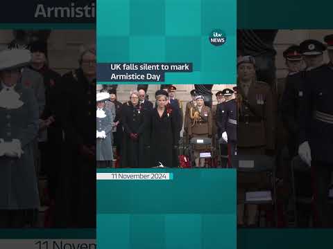 A  two-minute silence was held to remember those who died serving their country #itvnews #shorts
