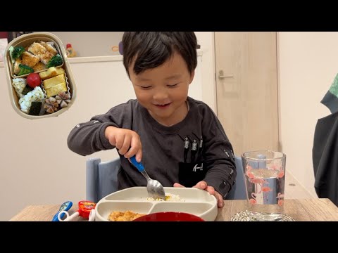 お弁当は毎日完食!残り物でごめんね🙏ママと晩ごはん🍚
