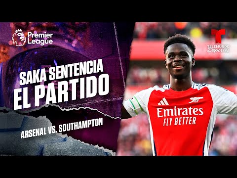 Gol de Saka para sentenciar el duelo - Arsenal vs. Southampton | Premier League | Telemundo Deportes