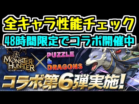 【パズドラ】モンハンコラボ全キャラ性能チェック！ 確保オススメキャラは？ 48時間限定コラボ開催中！