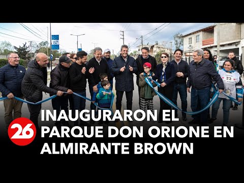 Sergio Massa, Katopodis y Cascallares inauguraron el parque Don Orione en Almirante Brown