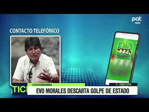 Evo Morales descarta que sea golpe de estado el paro cívico