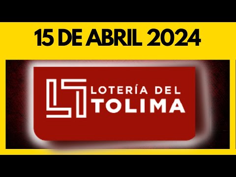 Resultado LOTERIA DEL TOLIMA del lunes 15 de abril de 2024  (ULTIMO SORTEO)