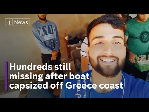 Desperate families arrive in Greece in search of people missing after boat capsize