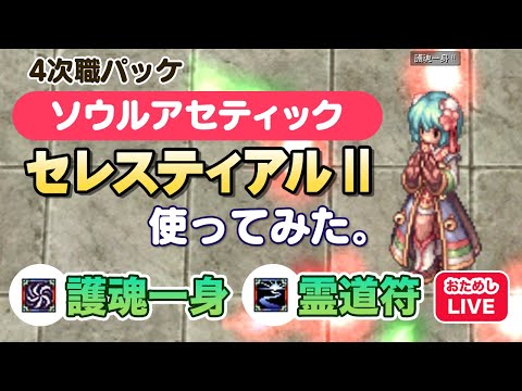 【ソウルアセティック 4次職パッケ】セレスティアルIIセットで護魂一身・霊道符を使ってみた。【RO ラグナロクオンライン】