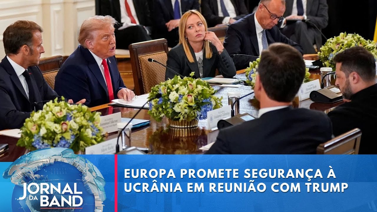 Europa promete segurança à Ucrânia em reunião com Trump | Jornal da Band