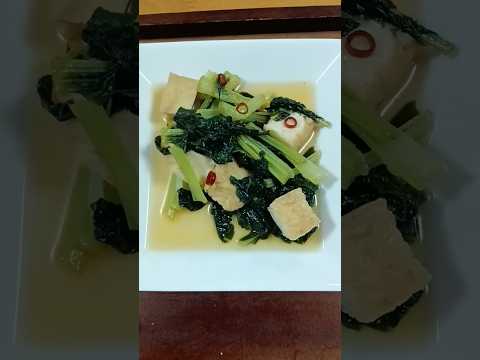 小松菜と厚揚げのピリッと煮浸ししました