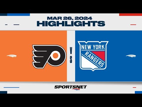 NHL Highlights | Flyers vs. Rangers - March 26, 2024