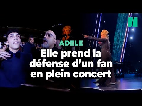 Adele s'arrête en pleine chanson pour défendre un fan face aux agents de sécurité