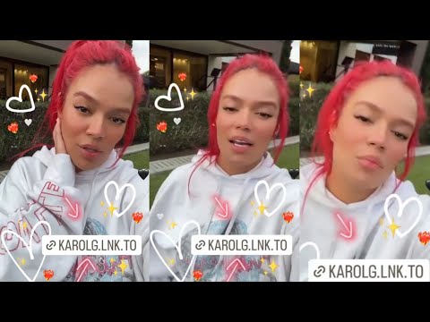 Karol G expresa su felicidad por el éxito de su nueva canción x si volvemos junto  a Romeo santos