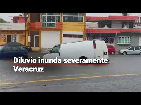 #Veracruz | Inundaciones y lluvias AZOTAN a Veracruz; autos quedan varados y FLOTAN en las calles