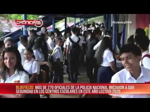 Población estudiantil apertura el año escolar 2020 en Granada - Nicaragua