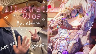 イラストレーターの日常🎨🍰誕生日プレゼント開封🎁🙏最後にイラストタイムラプスあります🤍【Vlog】