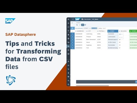 Tips and Tricks for Transforming Data from CSV Files: SAP Datasphere