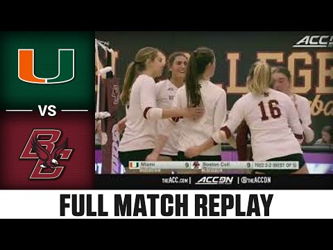 Miami vs. Boston College Full Match Replay | 2023 ACC Volleyball