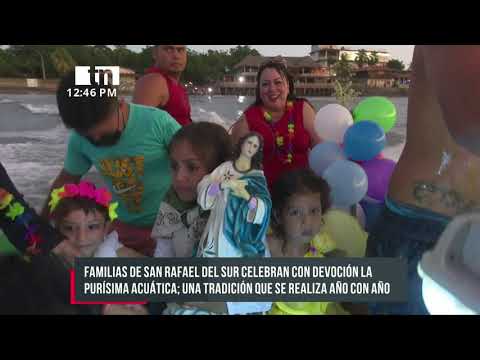 Pueblo de San Rafael del Sur participa de Purísima Acuática - Nicaragua