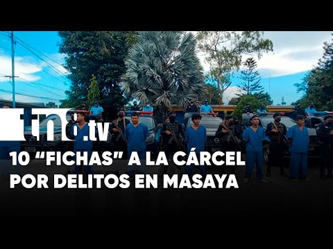Policía de Masaya detiene a 10 sujetos por delitos de peligrosidad - Nicaragua